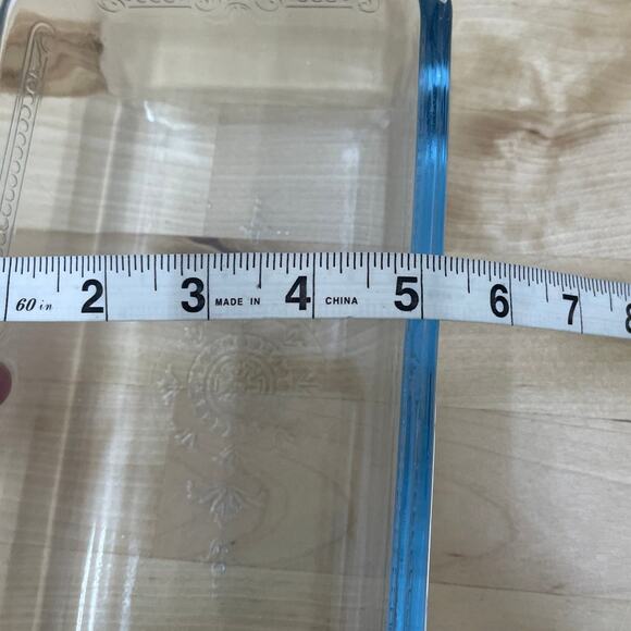 Fire King Sapphire Blue Philbe Depression Glass Loaf Pan MISSING LID GUC - Picture 5 of 7